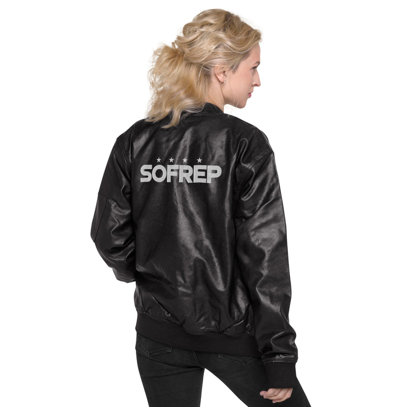 SOFREP Faux Leather Bomber Jacket (Unisex)