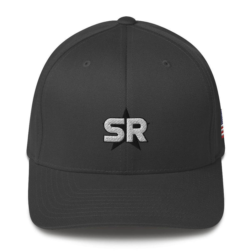 SR Star Logo - Structured Twill Cap Hats SOFREP Store Dark Grey S/M 