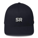 SR Star Logo - Structured Twill Cap Hats SOFREP Store Dark Navy S/M 