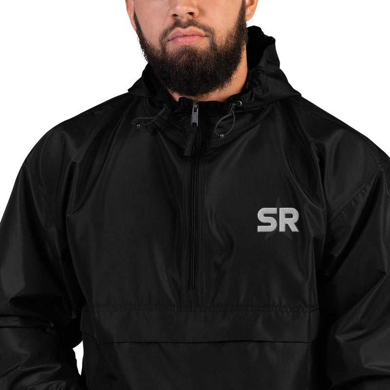 SR Star Logo - Embroidered Champion Packable Jacket Jackets SOFREP Store Black S 