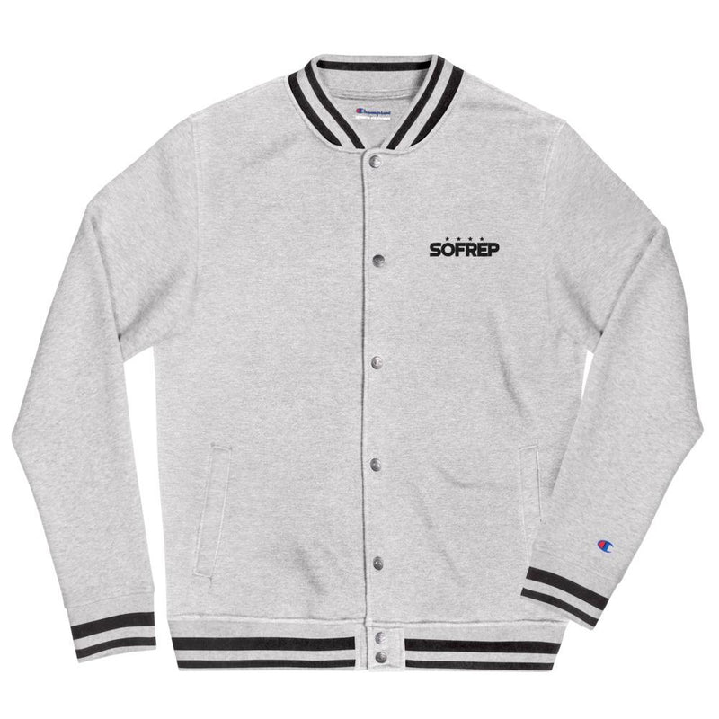 SOFREP Embroidered Champion Bomber Jacket - Black Logo The Loadout Room S 