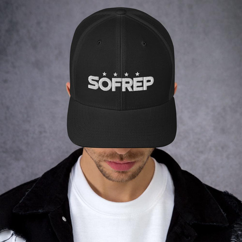 SOFREP Logo - Trucker Cap SOFREP Store Black 