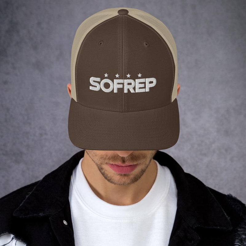 SOFREP Logo - Trucker Cap SOFREP Store Brown/ Khaki 