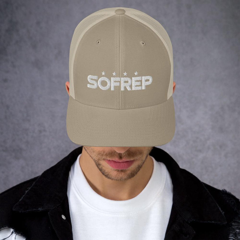 SOFREP Logo - Trucker Cap SOFREP Store Khaki 