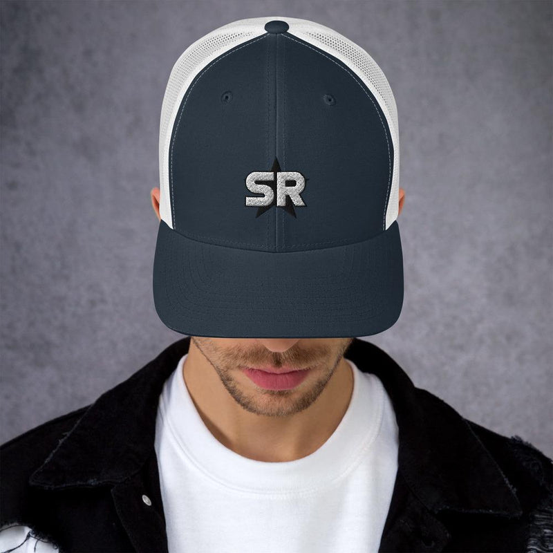 SR Star Logo - Trucker Cap SOFREP Store Navy/ White 