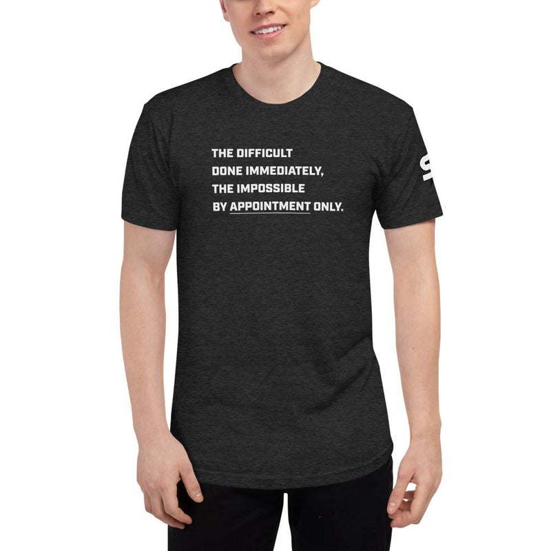 The Difficult done immediately - Unisex Tri-Blend Track Shirt T-Shirts SOFREP Store XS 